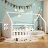 90*200cm Flat Bed, Children's Bed, House Rail, White