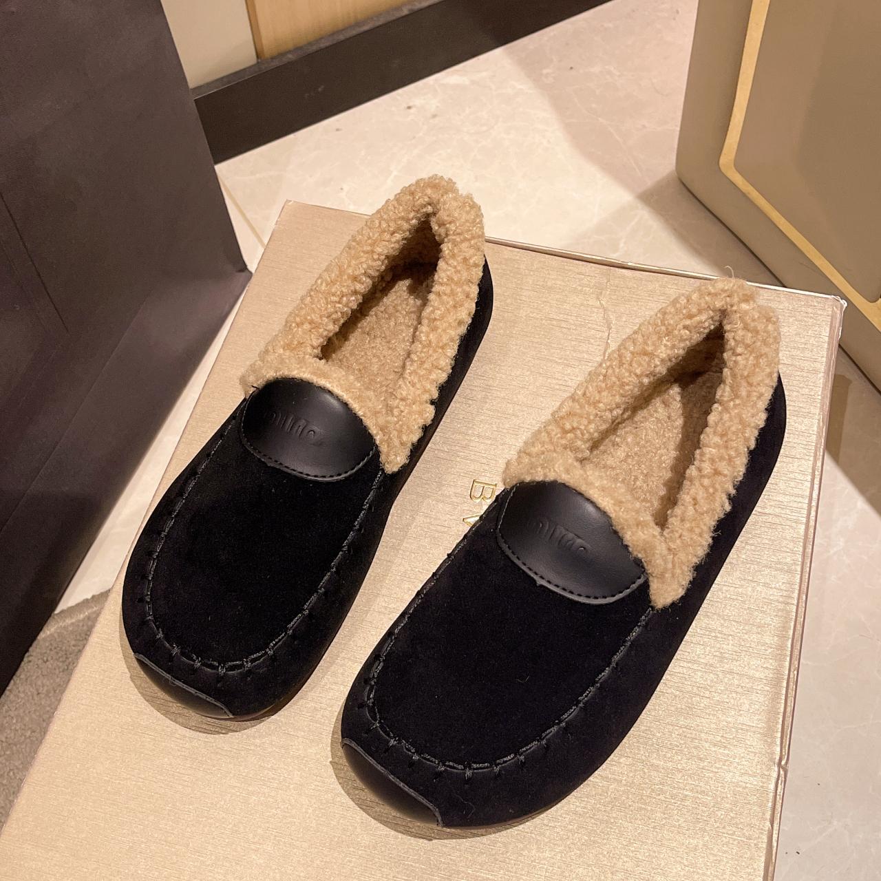 

CRLAYDK зимние женские мягкие мокасины с подкладкой из искусственного меха замшевые домашние теплые мокасины для улицы и дома без застежек женские рабочие туфли на плоской подошве 41