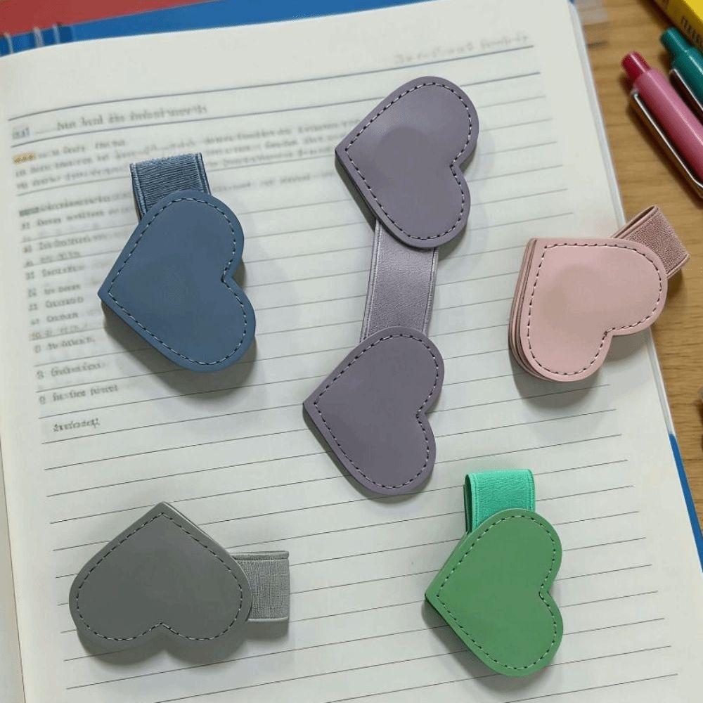 Portable Heart-Shaped Book Marks Cute Design Pagination Mark Stylish Book Page Clip  Journals Use