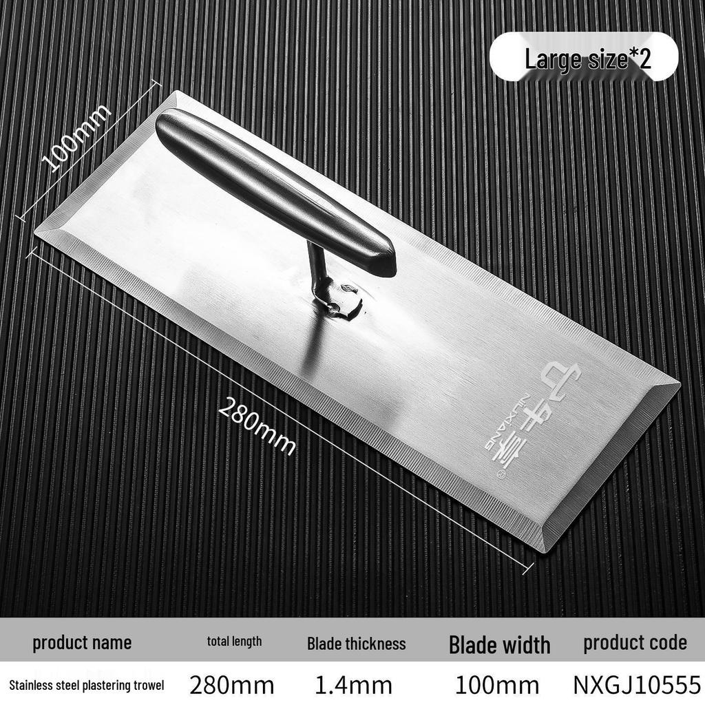 Stainless Steel Plastering Trowel and Putty Scraper Tool for Masonry and Wall Finishing