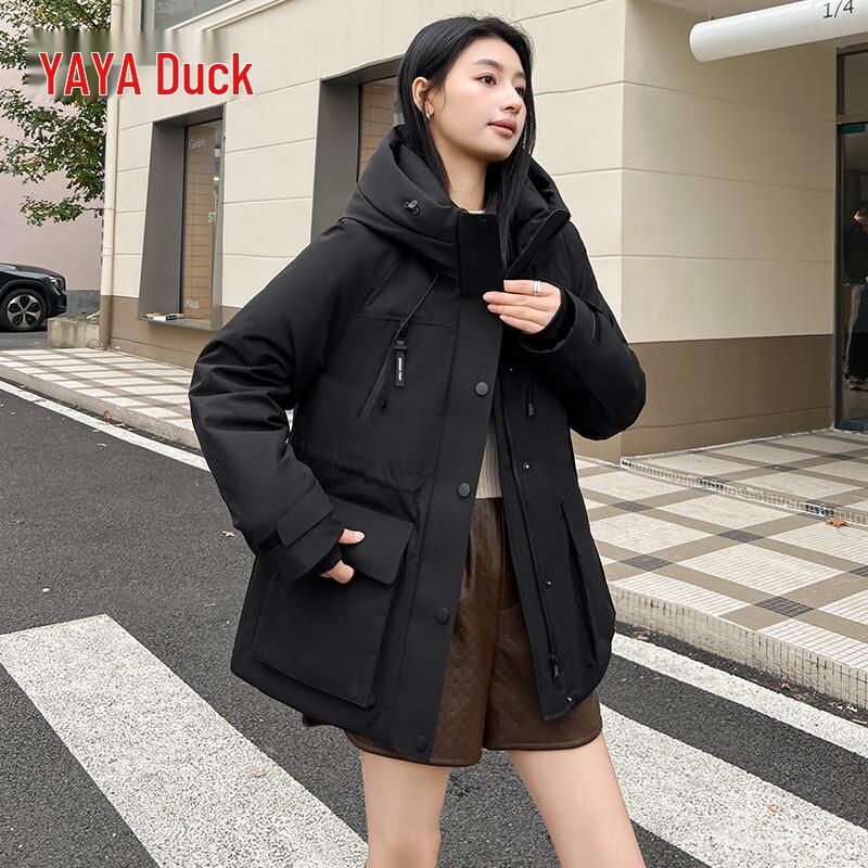 

YAYA Women s Short Insulated Down Jacket with Cinch Waist S