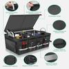 Car Trunk Organizer with Lid, Collapsible Car Trunk Storage Organizer, Car Organizer and Storage for SUV, Truck, Sedan