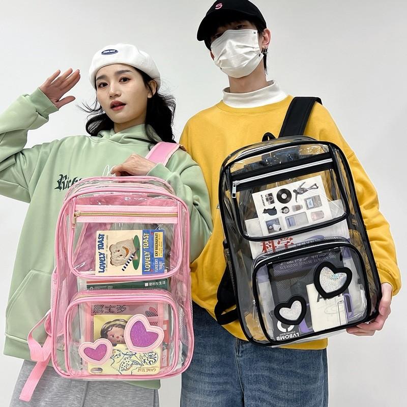 Pvc Large Capacity Dual Shoulder Backpack With Waterproof Material For School Or Day Trips