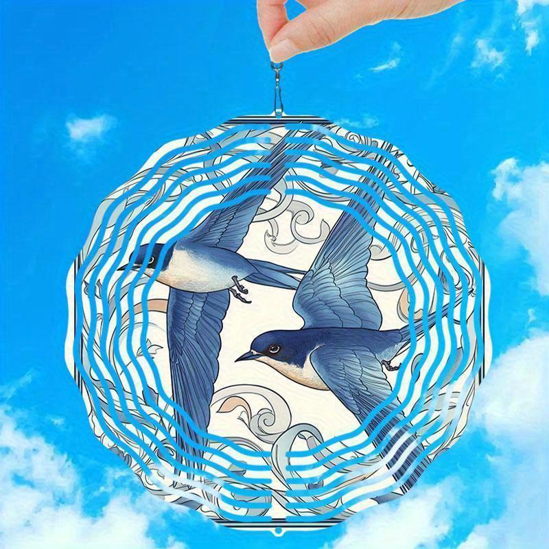 10 Inch Hanging Wind Spinner with 360 Degree Hook for Balcony Garden Decor Spring Summer Outdoor Decoration