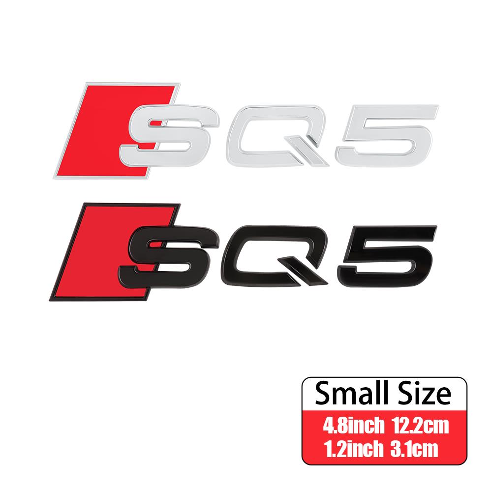 1pcs 3D ABS Emblem Car Rear Trunk Badge Sticker Auto Body Decoration Decals For 9s SQ3 SQ5 SQ7 RSQ3 RSQ5 RSQ7 Auto Accessoriess9