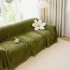 Sofa Towel Living Room Sofa Cover Solid Non Slip Washable Breathable Tassel Edge Cushion Home Decoration