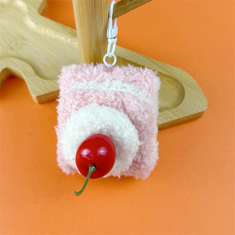 Chaveiro Hambúrguer Bolo Sanduíche de Pelúcia Desenho Animado Comida Simulada Argola de Chave Pingente de Bolsa Mochila Criativa Decoração Suspensa Presentes