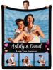1pc Custom Flannel Blanket, Your Photo Desigin for Anniversary Mom Dad Sis Bro Lover, Valentine's Day Christmas New Year Gift