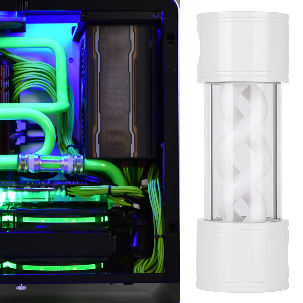 

Бак для водяного охлаждения 6 отверстий Белый алюминиевый Компьютерные аксессуары Резьба G14 YSX TBDB170