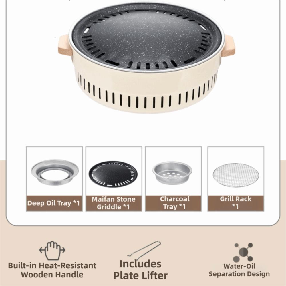 Uniform Thermal Conductivity Camping Baking Tray High Temperature Resistant Portable Size BBQ Grill Lightweight Design
