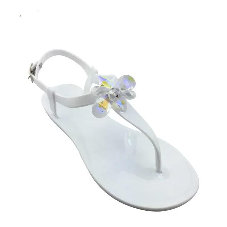 

Fashion 2025 Summer New Women Shoes Flat Sandals Black Female Beach Flip Flops Holiday Seaside Simple Fashion Woman Jelly Sandalias 36