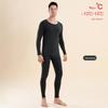 Lenzing Modal Thermal Underwear Set: 80-count, Slim Fit, Round Neck, Couples' Warm Autumn Suit for Men & Women