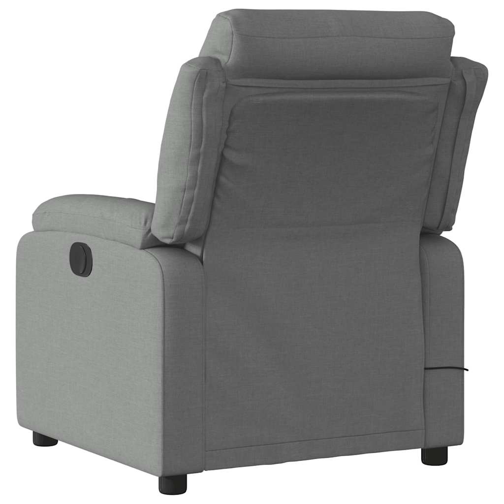 Vidaxl Reclining Massage Chair, Electric, Dark Grey, Fabric