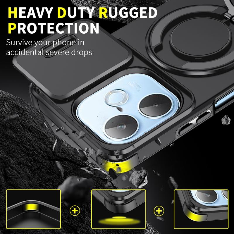 Pro OPPO A5 Pro 5G Pouzdro Nárazuvzdorné Pancéřové Posuvné Ochrana Fotoaparátu Coque Pro OPPO A5 Pro A5Pro Kryt s Držákem Prstenu