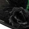 Gothic Tall Hat With Skeleton Hand Flower Decoration Gothic Theme Head Accessory Top Hat For Halloween Masquerades Event