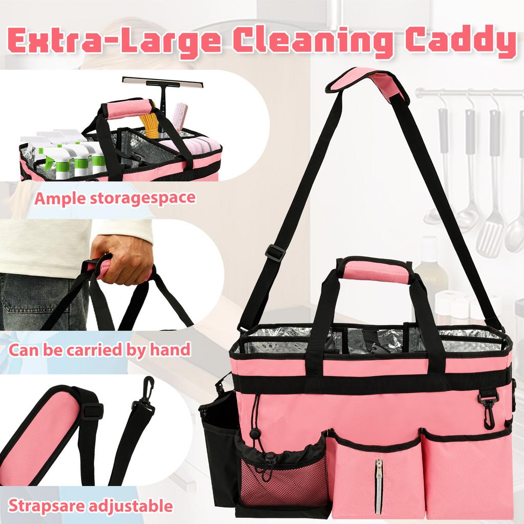 Aufbewahrungstasche für Reinigungswerkzeuge Multifunktional Schwerlast Wasserdicht Verschleißfest Werkzeugtasche mit Hüftgurt und Schultergurt