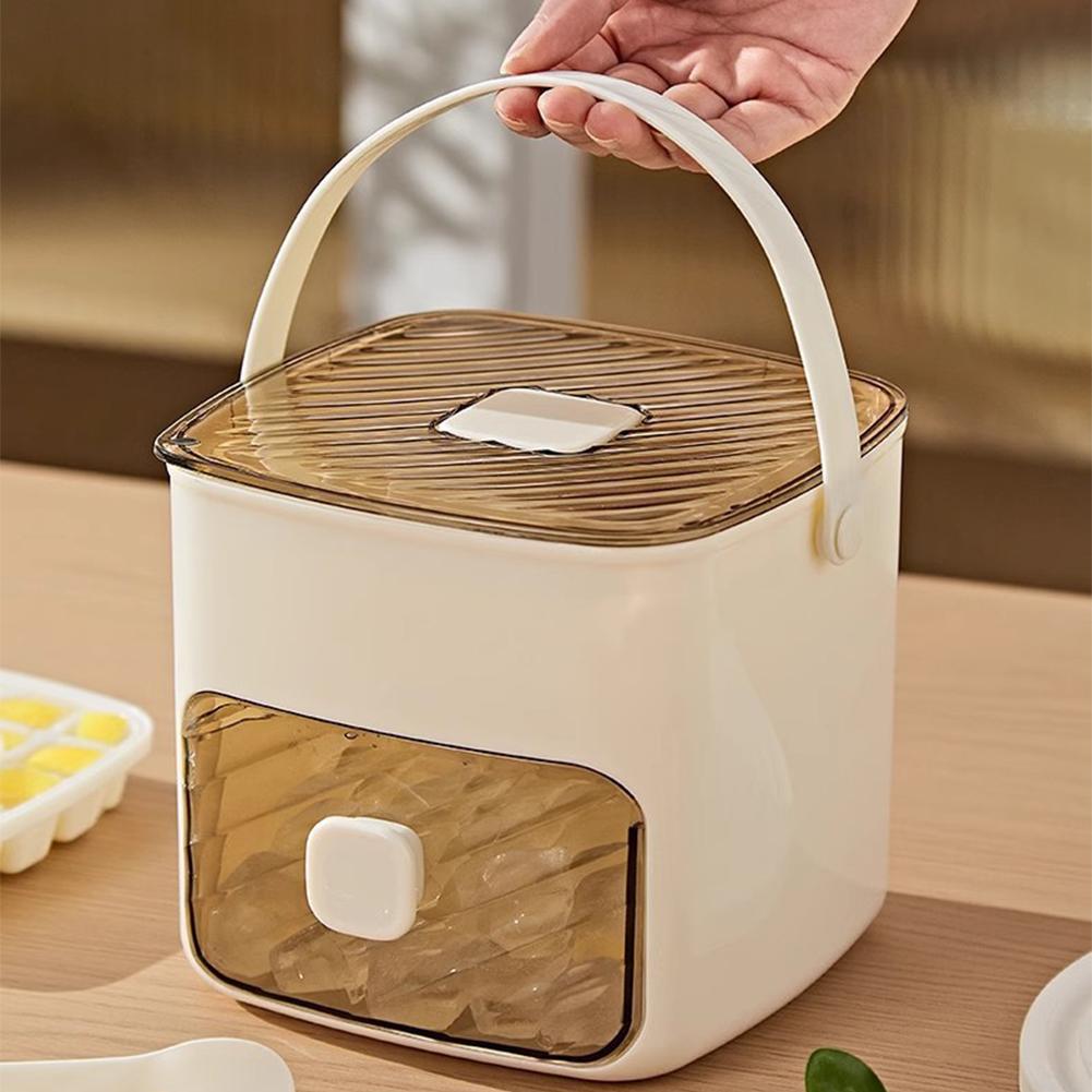 48 Grid Ice Cube Mold Reusable Easy Release Ice Maker Tray One-touch Homemade Freezer Popsicle Making Tool Kitchen бежевый