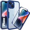 Full Case - iPhone 14 - 360 Protection - Shockproof - Silicone - Blue