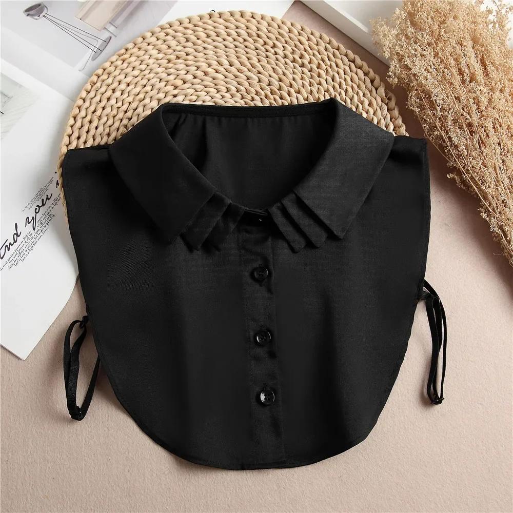Fashion Front Tie White Fake Collar for Women Stand Detachable Collar Fake Girls Vintage Lace Ladies False Blouse Collar