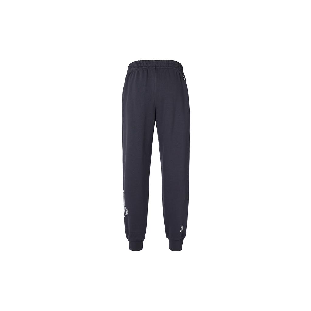 New MLB New York Yankees Knitted Sweatpants Unisex Charcoal Wood Gray 3APTB0434-50CGS