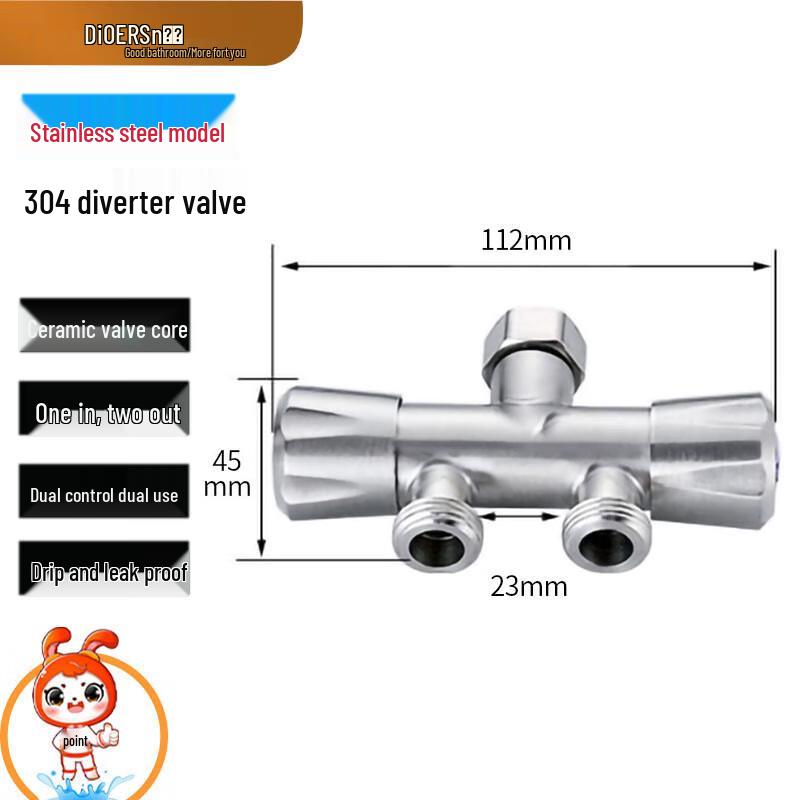 304 Stainless Steel Washing Machine Faucet Splitter