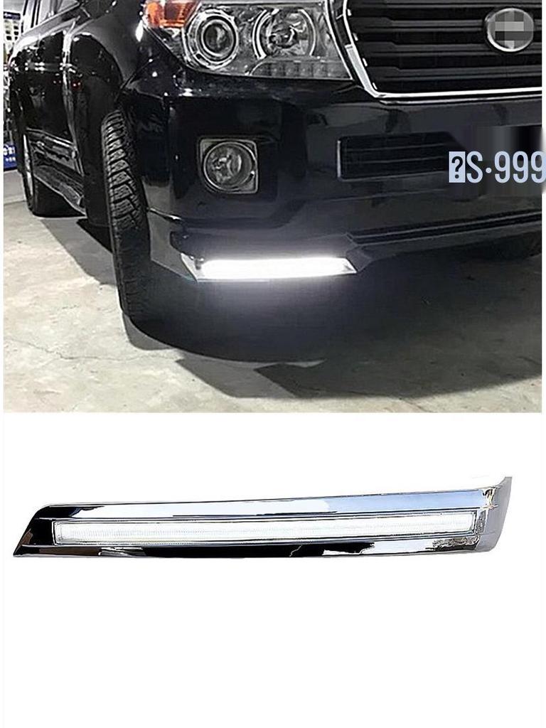 2012-2022 Toyota Land Cruiser Black Warrior Front Bumper with 8 LED Daytime Running Lights