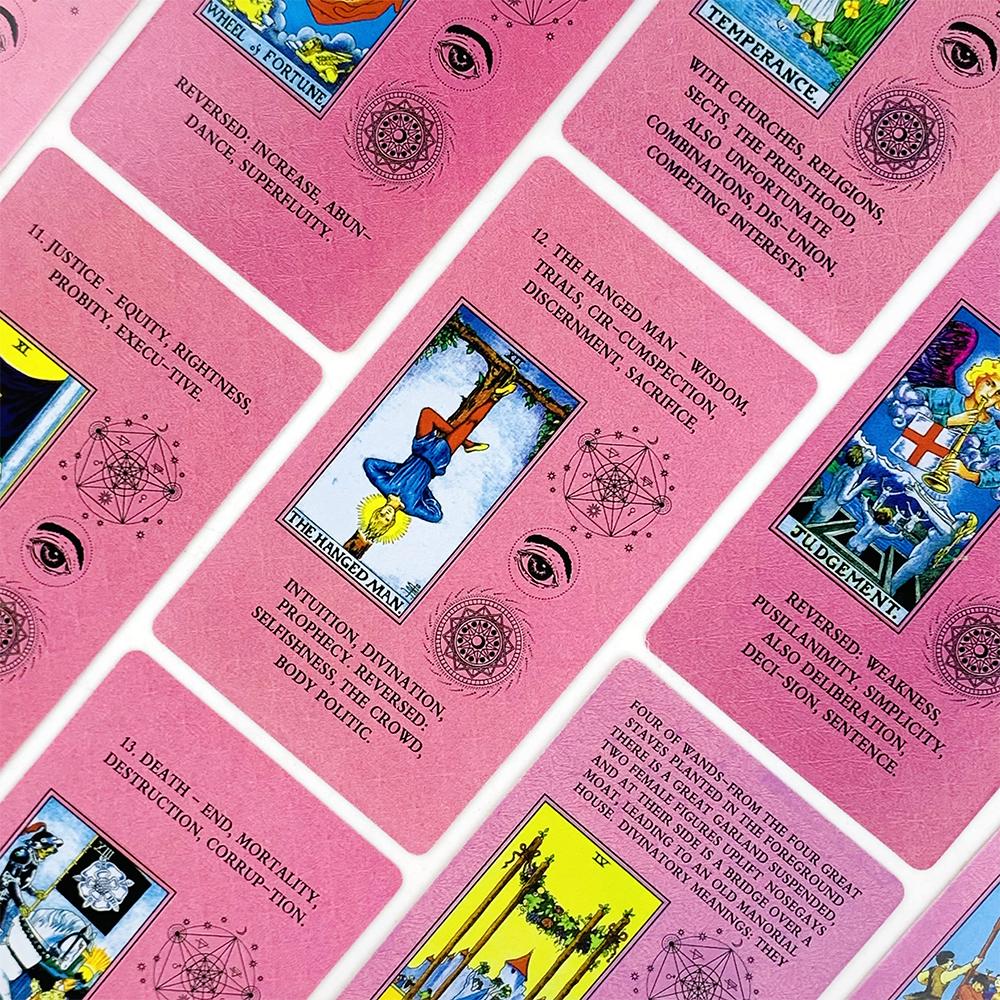 Hot-selling Tarot Cards 78 Pcs Tarot Deck Family Gathering Game Card Classic Design For Beginners & Pros, Ideal For Divination
