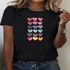 Spot Damen Sommer T-Shirt Bedruckt Mode Lässig Süß Kurzarm Damen Augen Aufdruck Kurzarm T-Shirt