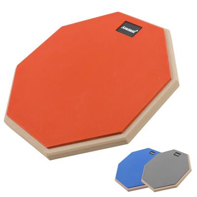 KakiKhaki Rubber Drum for Practice and Home Practice 8-inch Pad, High-Rebound, Quiet, (Orange)
