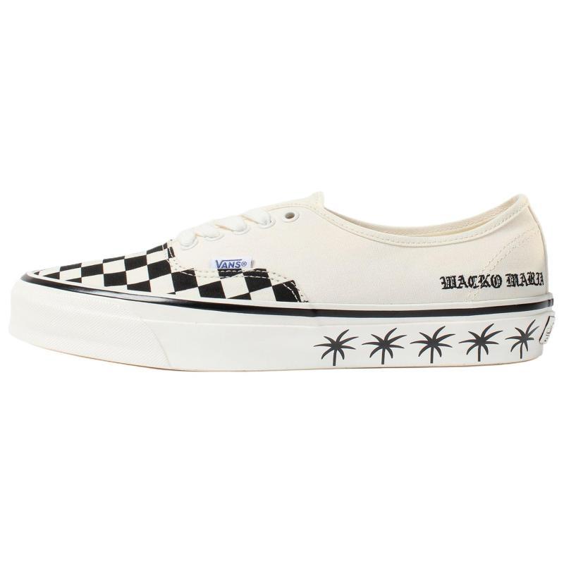 Vans x WACKO MARIA Premium Authentic Skateboard Shoes Unisex Beige Black Sneakers VN000D9NCKB