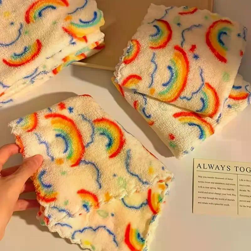 4 Pezzi Panni per la Pulizia della Cucina Morbidi Assorbenti Strofinacci Coral Fleece Girasole Asciugamano per Pulire Stracci Panno per la Pulizia della Casa 30X30CM