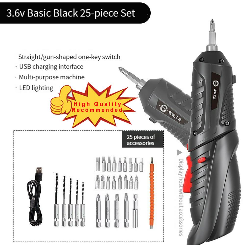 Șurubelniță electrică de uz casnic Mașină de găurit cu impact fără fir reîncărcabilă Mini găurit electric fără fir Set de șurubelnițe Loturi electrice