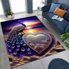 3D Colorful Peacock Romantic Birds Rug for Bedroom Living Room Sofa Home Doormat Decor,Larger Kid Play Non-slip Floor Mat