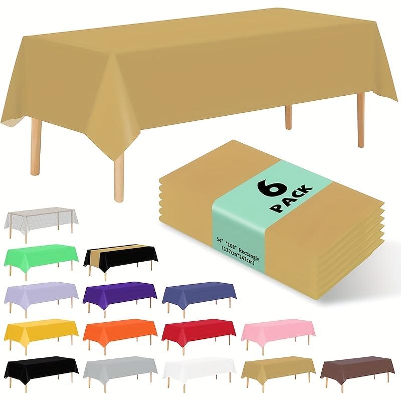 

Набор из 6 одноразовых пластиковых скатертей для вечеринок, свадеб, дней рождений, Рождества, юбилеев| Прочные машинного производства покрытия для шведского стола