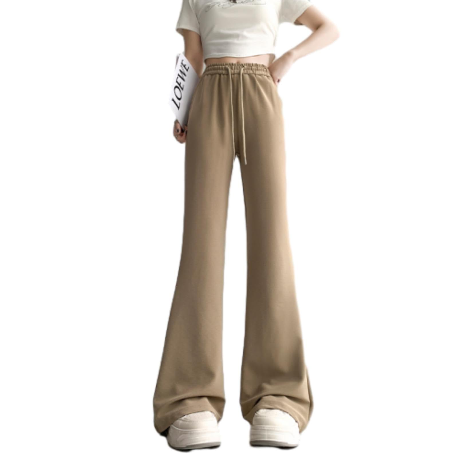 

Flare Comfortable and Versatile for and Relaxed Flare Office Lady [MSFQSNB] Women s Pants, Stretchy, Spring, Summer, Fall, Hip-Lifting Trousers,