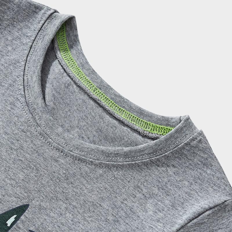 Children's Christmas Printed Pullover T-shirt Boys Cute Long Sleeved Soft Comfortable Top