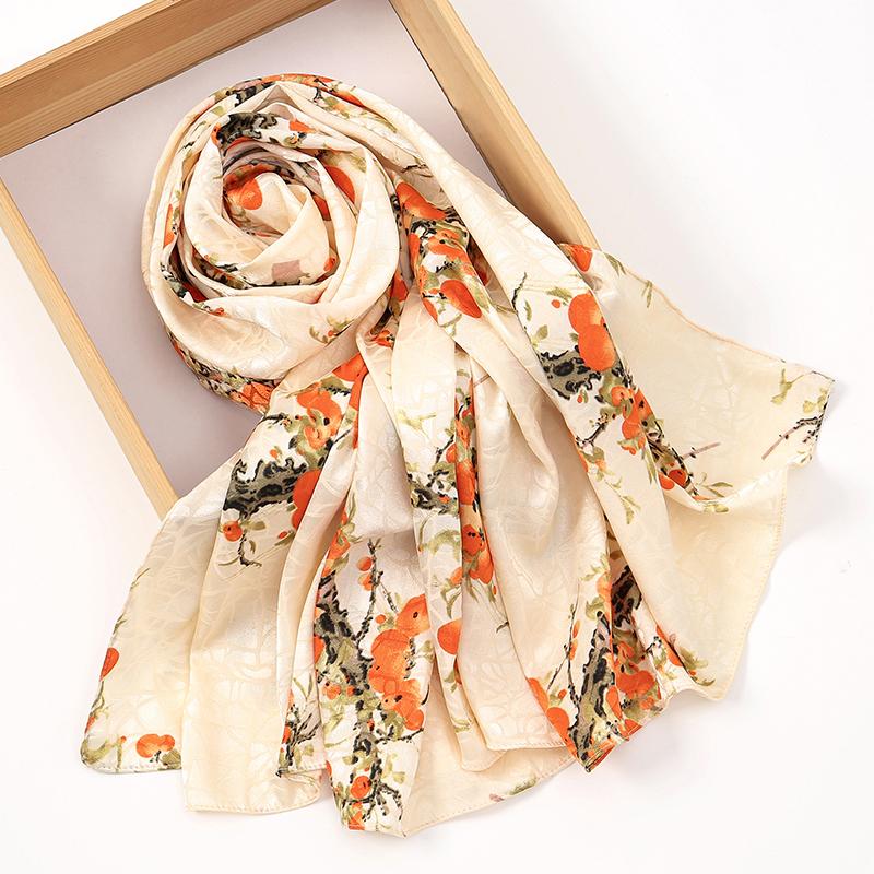 Design Fashion Classic Scarf  For Women Soft Hijab Print Color Foulard Shawls Wraps Muslim Scarves Winter Keep Warm Scarf