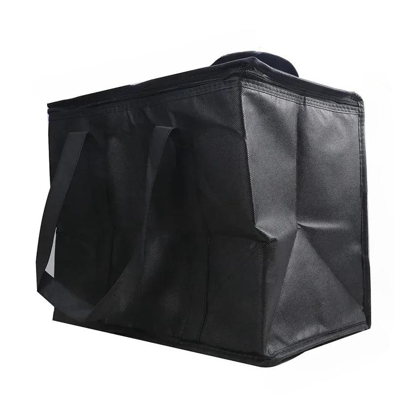 Large-capacity insulated portable lunch bag - Foldable handbag, suitable for delivery and outdoor camping use