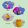 Kitten Self-Play Roly-Poly Easter Egg Cat Toy, Interactive Tumbler with Feather & Bell, Fun Egg-Shaped for Indoor Kittens, Engaging Feather Bell Toys