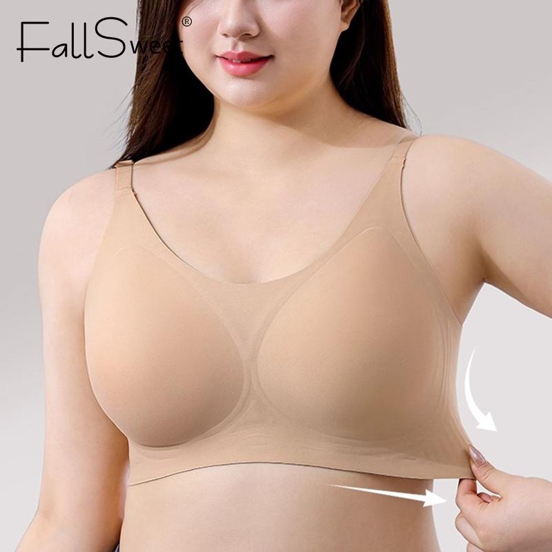 Women's Plus Size Bra Push Up Seamless Invisible Bralette Comfort Wireless Brassiere U Back Multiway Bras Everyday Underwear Sexy Ladies Lingerie