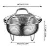 Stainless Steel Steamer Basket Heat Resistant Multifunctional Metal Colander With Handle Bun Vegetable Steaming Basket For