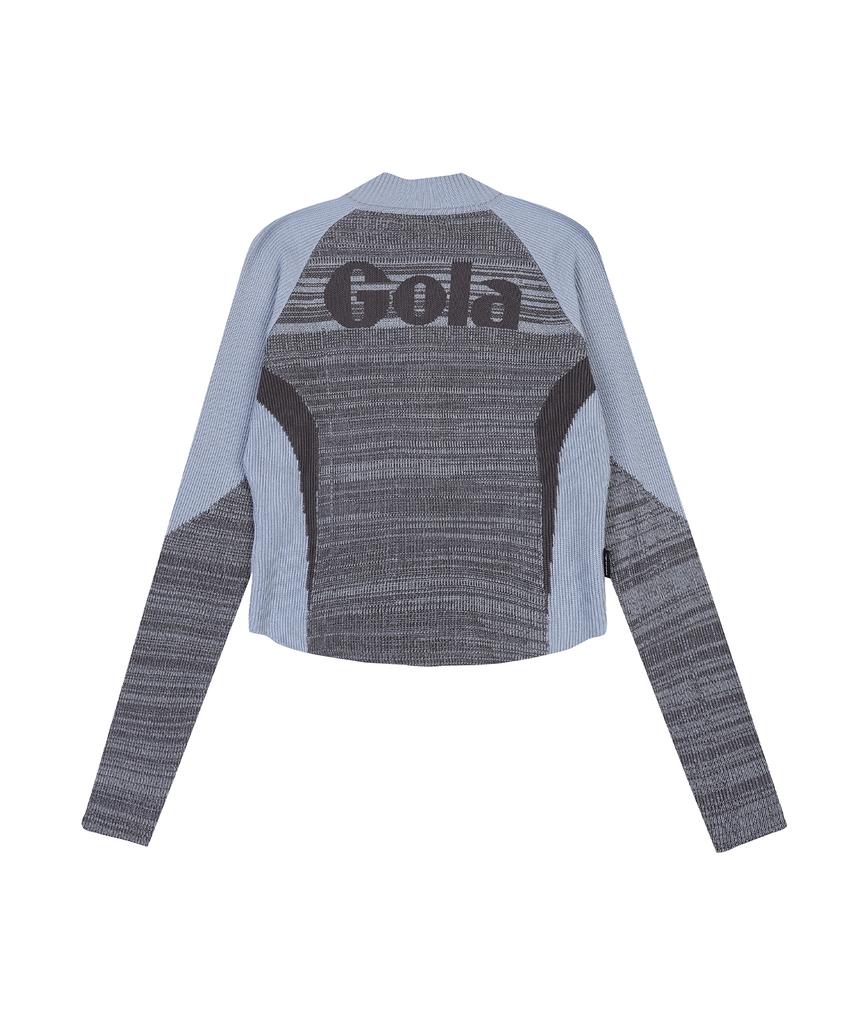 Gola W Sporty Color Block Knit Zip-Up [Sky Blue]
