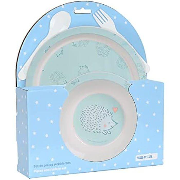 Ensemble De Vaisselle - SAFTA - Préscolaire 'Hérisson' - Multicolore - Adapté Aux Enfants - Couverts Inclus