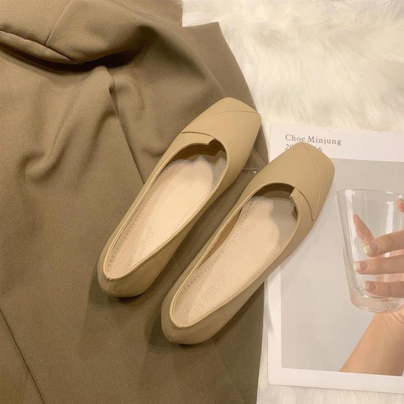 Gentle Shoes Single Shoes Women's New Autumn Ladyshoes Flat Soles Pregnant Women Soft Soles Flat Shoes One Pedal Shoes