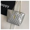 Diamond Lattice Women's Autumn Bag - Korean Style Large Capacity Chain Shoulder Bag for Work Commute
