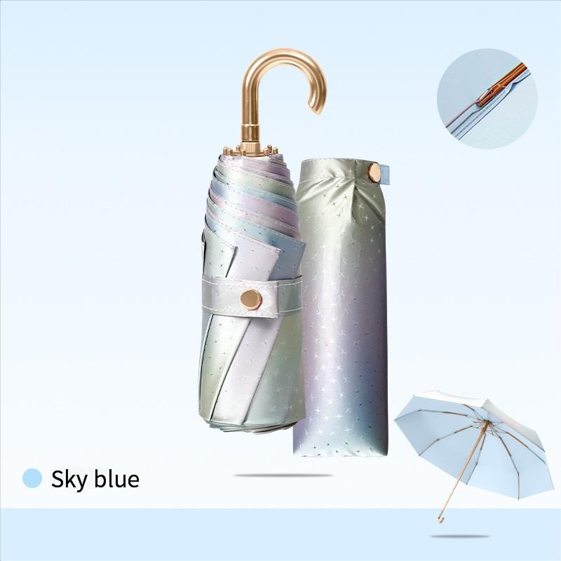 Fantasy Star Gold Hook 50% Off Sun Protection Portable Rain Dual-Purpose Sun Umbrella Business Gift Advertising Umbrella Manufac