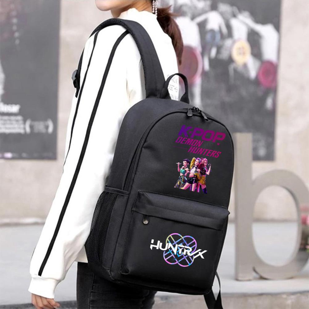 Anime Tecknad Kpop Tryckt Ryggsäck för Tonåring Student Flicka Pojke Bokväska Skolväska Kvinnor Stor Kapacitet Resväska Barn Gåva Rucksak