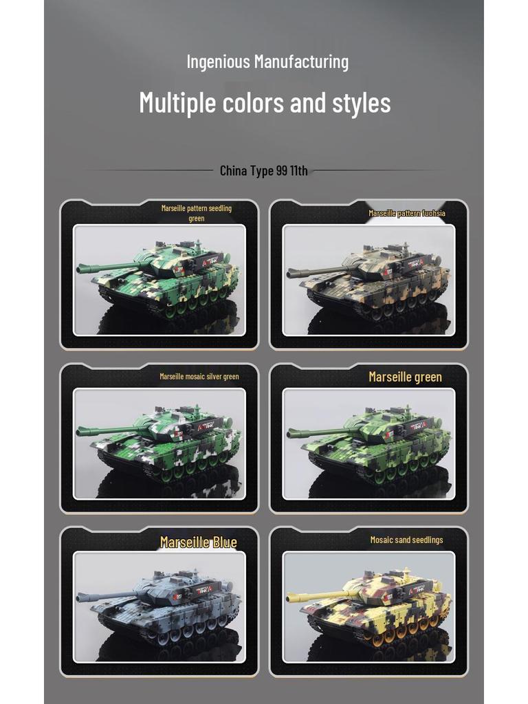 Remote Control Off-Road Armored Tank Toy with Firing Capability