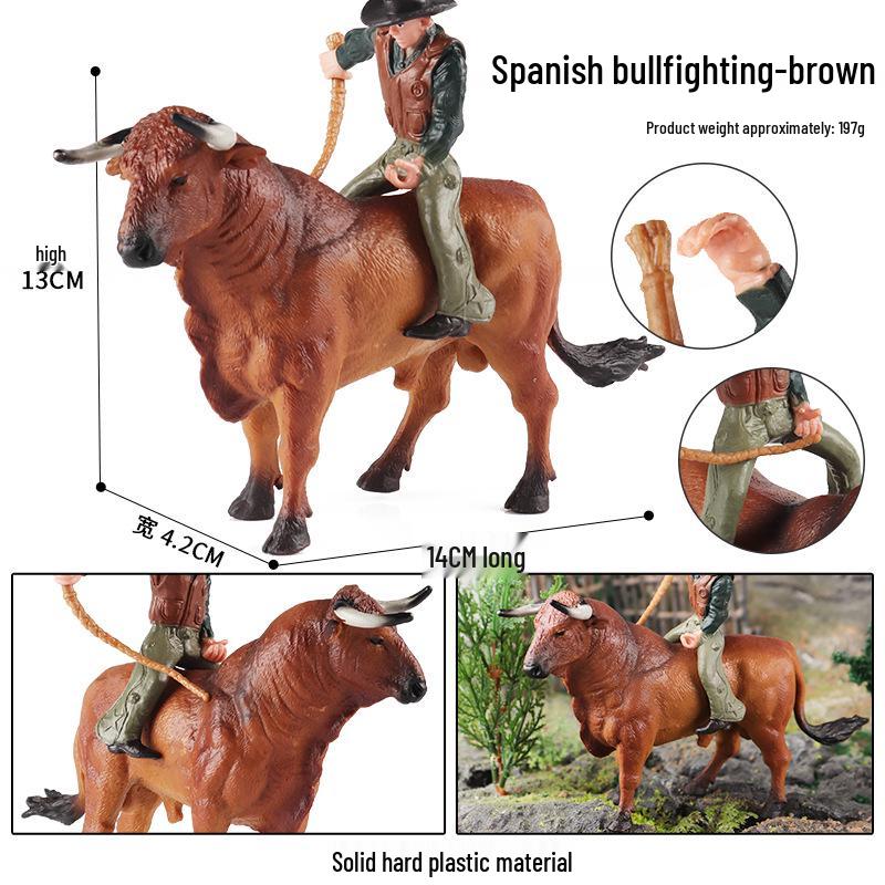 Animal Model Ranch Set: Chicken, Dog, Cow, Sheep, Horse Miniature Toy Scene