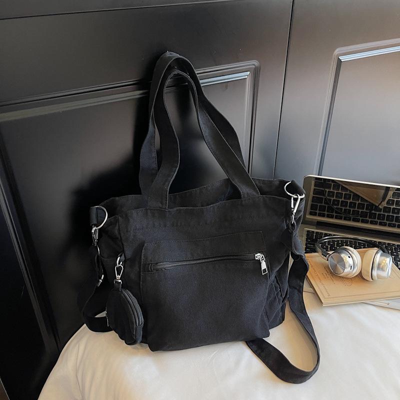 Красивая сумка-тоут женская персональность тренд портативная сумка через плечо новая простая однотонная большая вместимость сумка-мессенджер